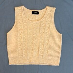 Cropped Sweater Vest Top